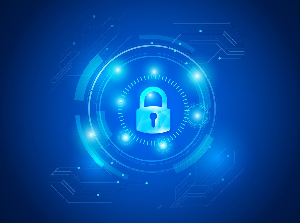 Blue lock with blue background